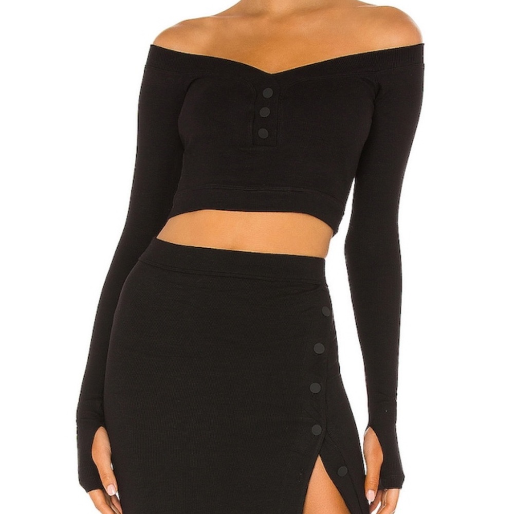Alix NYC Sutton Crop Top in Black